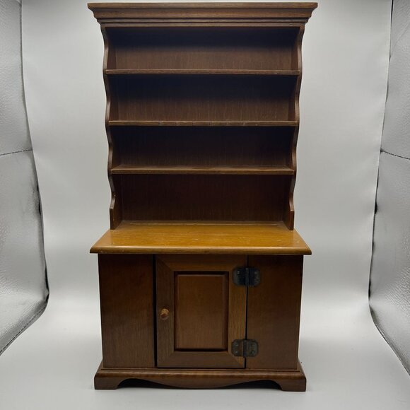 Franklin Mint Other - Franklin Mint Colonial Miniature Hutch Display Shelf With Cabinet - Wooden - No